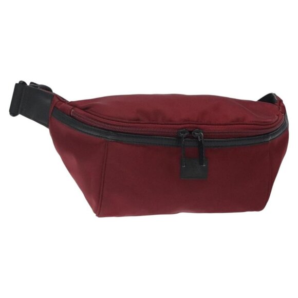 BURBERRY Black label Waist bag Nylon Red Auth ti3060 - Picture 1 of 16